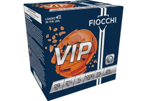 FIOCCHI 28GA 2.75" VIP 3/4OZ 1200FPS #7.5 250RD CASE LOT