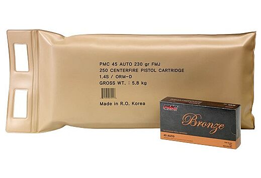 PMC AMMO .45ACP 230GR. FMJ-RN 250RD BATTLE PACK
