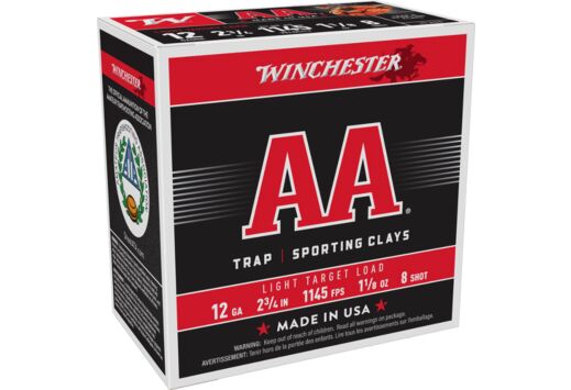 WINCHESTER AA 12GA 1-1/8OZ #8 1145FPS 250RD CASE LOT