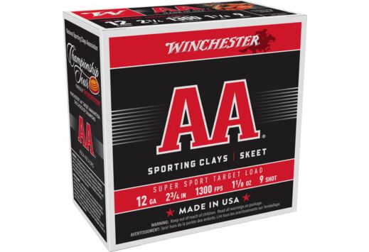WINCHESTER AA 12GA 1-1/8OZ #9 1300FPS 250RD CASE LOT