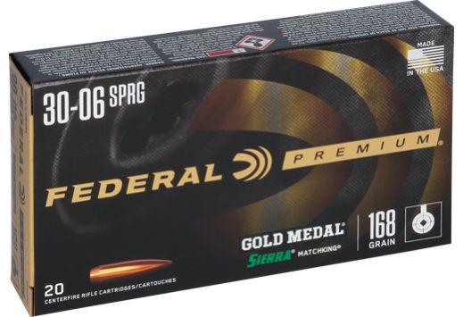 FEDERAL GOLD MEDAL 30-06 168GR SIERRA MATCHKING 20RD 10BX/CS