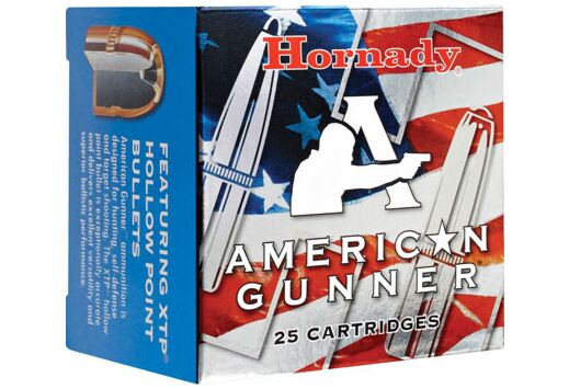 HORNADY AMERICAN GUNNER 9MM LUGER+P 124 GR XTP 25RD 10BX/C