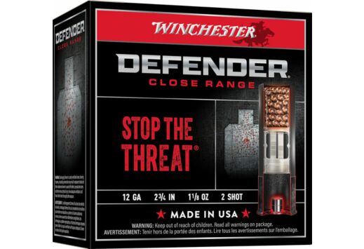 WINCHESTER DEFENDER 12GA 2.75" #2 1-1/8OZ 25RD 10BX/CS