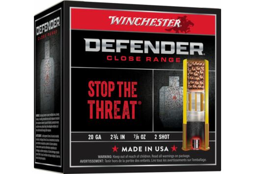 WINCHESTER DEFENDER 20GA 2.75" #2 7/8OZ 25R 10BX/CS