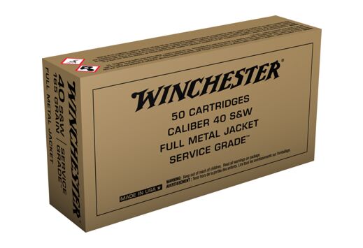 WINCHESTER SERVICE GRADE 40 SW 165GR FMJ-RN 50RD 10BX/CS