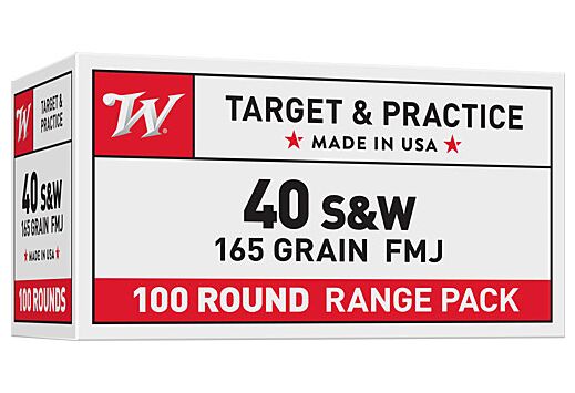 WINCHESTER USA 40SW 165GR FMJ TRUNCATED CONE 100RD 5BX/CS