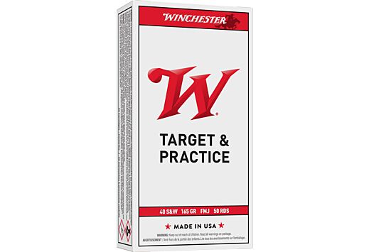 WINCHESTER USA 40SW 165GR FMJ TRUNCATED CONE 50RD 10BX/CS