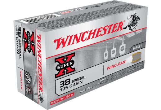 WINCHESTER WIN-CLEAN 38 SPCL 125GR. JSP 50RD 10BX/CS