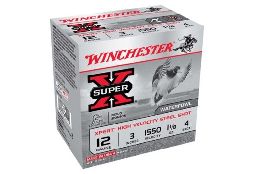 WINCHESTER XPERT 12GA 3" 1550F STEEL #4 1-1/8OZ 25RD 10BX/CS