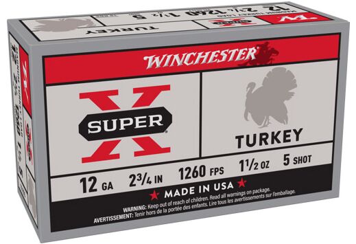 WINCHESTER SUPER-X TRKY 12GA 5 2.75" 1260FP 1-1/2Z 10R 10BX/C