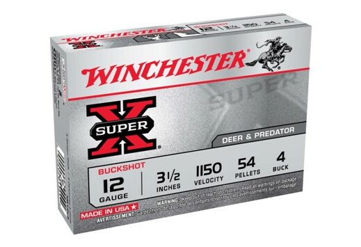 WINCHESTER SUPER-X 12GA 3.5" 1150FPS 4BK 54PLTS 5RD 50BX/CS
