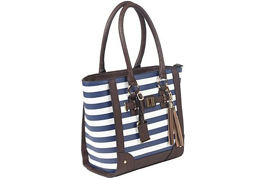BULLDOG CONCEALED CARRY PURSE TOTE STYLE NAVY STRIPE