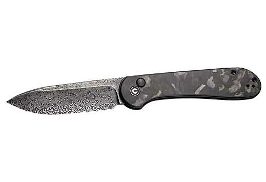 CIVIVI KNIFE ELEMENTUM 3.47" MARBLE CARBON FIBER/BLK STNWSH