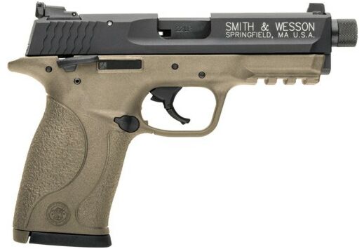 S&W M&P22 COMPACT .22LR 3.56" AS 10-SHOT MATTE FDE THREADED