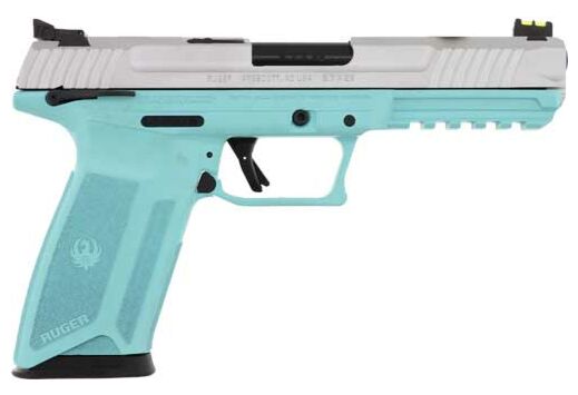 RUGER 57 5.7X28MM  ADJ. SIGHTS 20-SHOT TURQUOISE/SILVER <