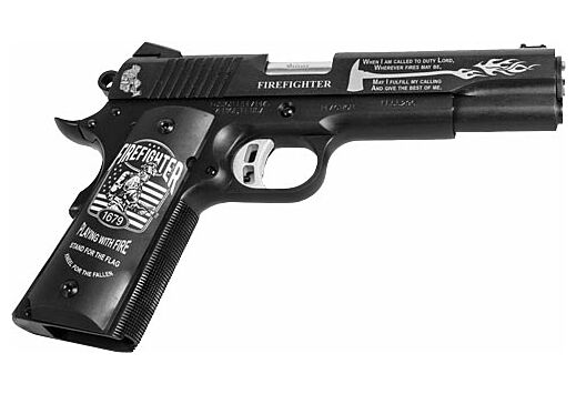 FUSION 1911 REACTION FIRE 9MM 5" 9RND BLUED/RED COCOBOLLO