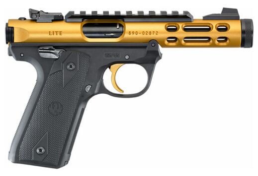 RUGER MARK IV 22/45 LITE .22LR 4.4" BULL AS GOLD ANODIZED