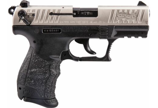 WALTHER P22 CA .22LR 3.42" AS 10-SHOT E-NICKEL SLIDE