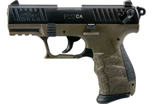 WALTHER P22 CA MILITARY .22LR 3.42" AS 10-SHOT OD GREEN
