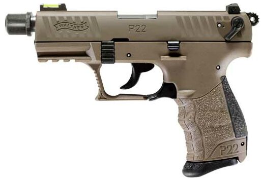WALTHER P22Q .22LR 3.4" AS TACTICAL FULL FDE 10-SHOT