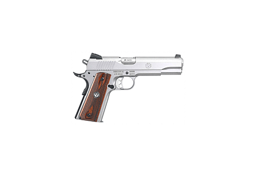 RUGER SR1911 .45ACP FS 8-SHOT STAINLESS WOOD GRIPS