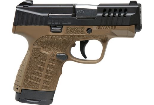SAVAGE STANCE MC9MS 9MM FDE 3.2" 8RD NO SAFETY NIGHT SGHT