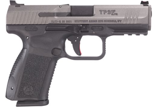 CANIK TP9SF 9MM FS 2-15RD MAGS TUNGSTEN/BLACK POLYMER