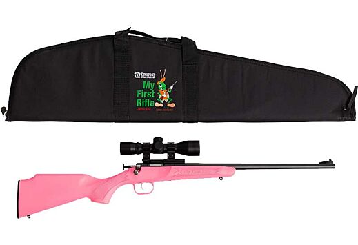CRICKETT RIFLE G2 .22LR BLUED/ PINK SYNTH W/SCOPE AND CASE