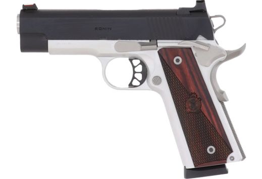 SPRINGFIELD 1911 RONIN 9MM 4" 10RD SS/BLUED WOOD GRIPS