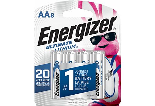 ENERGIZER ULTIMATE LITHIUM BATTERIES AA 8-PACK
