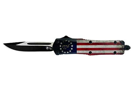 TEMPLAR KNIFE LARGE OTF BETSY ROSS FLAG 3.5" BLACK DROP PNT