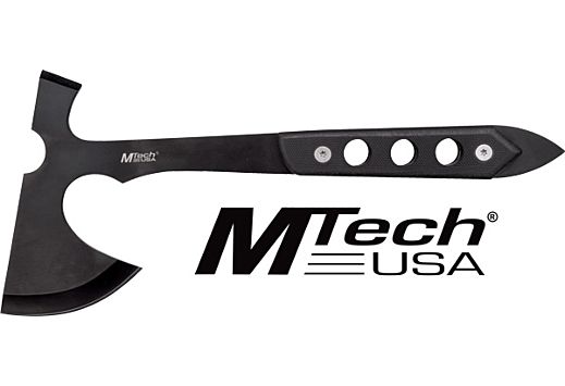 MC MTECH 10" TOMAHAWK W/SHEATH 5" BLACK BLADE G10 HANDLE