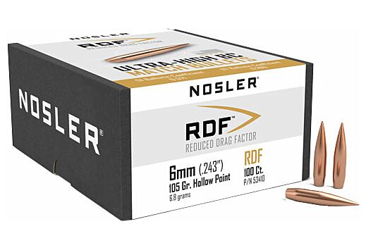 NOSLER BULLETS 6MM .243 105GR RDF HPBT 100CT
