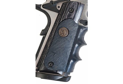 PACHMAYR LAMINATED WOOD GRIPS 1911 CHARCOAL SILVERTONE