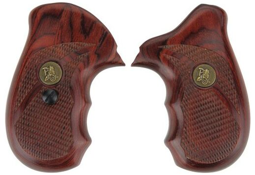 PACHMAYR LAMINATED WOOD GRIPS S&W J-FRAME ROSEWOOD CHECKERED