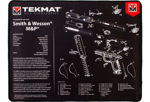 TEKMAT ARMORERS BENCH MAT ULTRA 15"X20" S&W MP BLACK