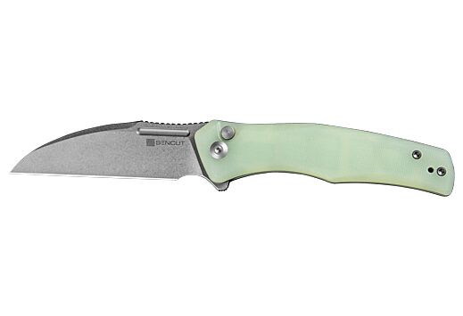 SENCUT KNIFE WATAUGA 3.48" NATURAL G10/STNWSH BUTTONLOCK<
