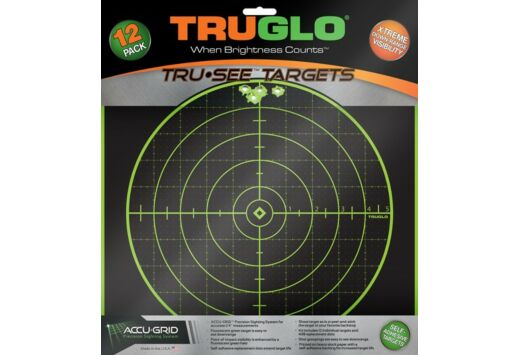 TRUGLO TRU-SEE REACTIVE TARGET 100 YARD 12"X12" 12-PACK