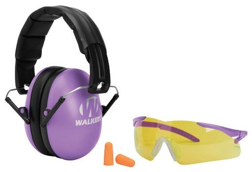 WALKERS MUFF SHOOTING PASSIVE YOUTH GLASSES/PLUGS 27dB PURP
