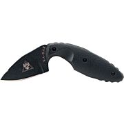 KA-BAR TDI KNIFE PLAIN EDGE 2.3125" W/SHEATH BLACK