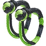 BUBBA ROPE MINI GATOR JAW 1/4" SYNTHETIC SHACKLES BLACK/GREE!