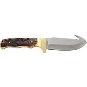 UNCLE HENRY KNIFE GUT HOOK 4.3" BLADE  W/LEATHER SHEATH