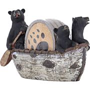 RIVERS EDGE BEARS IN A BOAT COASTER SET 4-PIECE