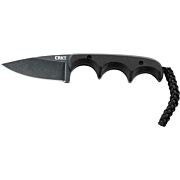 CRKT MINIMALIST BLACK DROP POINT NECK KNIFE 2.16" W/SHTH