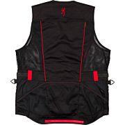 BROWNING ACE SHOOTING VEST R-HAND SM BLACK/RED TRIM