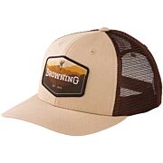 BROWNING CAP VOYAGE MESH SNPBK MOUNTAIN PATCH TAN/BROWN OSFM