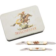 WINCHESTER KNIFE SS/STAG STOCKMAN COMBO W/KNIFE TIN