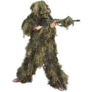 RED ROCK 5 PIECE GHILLIE SUIT WOODLAND YOUTH MEDIUM