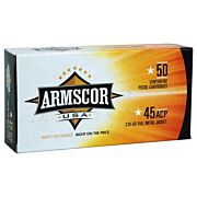 ARMSCOR 45ACP 230GR FMJ 50RD 20BX/CS MADE IN USA