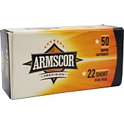 ARMSCOR AMMO .22 SHORT 29GR. COPPER PLATED LEAD RN 50-PACK